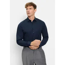 Olymp Businesshemd OLYMP "OLYMP No. Six, super slim, Kent", Herren, Gr. 38, Normaler Arm, blau (kobalt), 100% Baumwolle, Hemden