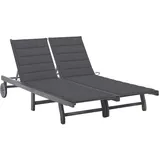 vidaXL Doppelliege 200 x 123 x 85 cm anthrazit/grau