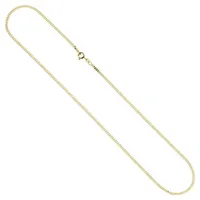 Schmuck Krone Goldkette 2,1mm Panzerkette aus 585 Gelbgold, 45cm, Gold 585 goldfarben