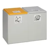 VAR Kunststoffcontainer 2-fach ohne Deckel 120 l