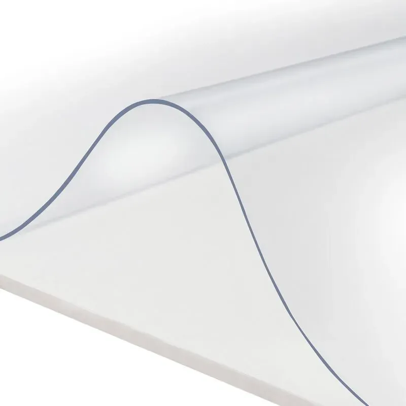 Laneetal 2mm transparente PVC-Tischdecke – Wasserdichte und hitzebeständige Schutzfolie, Waschbare rechteckige Tischdecke 100x200 cm