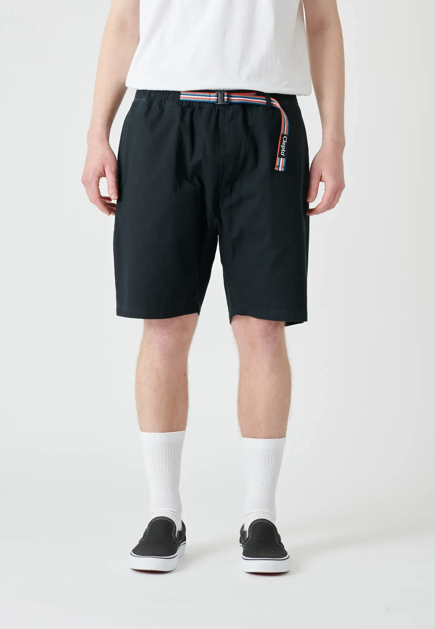 Shorts CLEPTOMANICX "Transit Team Shorts" Gr. L, EURO-Größen, schwarz Herren Hosen Shorts aus Bio-Baumwolle