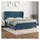 vidaXL Boxspringbett mit Matratze Dunkelblau 180x200 cm Samt