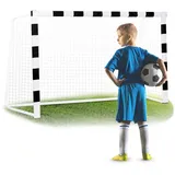 Neo-Sport Fußballtor Schwarz/Weiß 300 x 200 x 90 cm