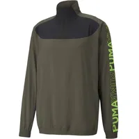 Puma Train Woven 12 ZIP, Oliv/NeonGrün/Schwarz, S
