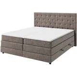 Roller Boxspringbett - braun - H3 - 180x200 cm