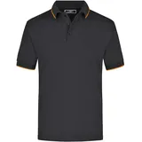 Poloshirt Tipping "JN034" - XXL - black/orange