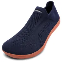 Littleplum Unisex Barfußschuhe Damen Herren Barfussschuhe Barfuß Sneaker Breite Schuhe Walkingschuhe,A Blau Braun 43 EU - 43 EU Weit