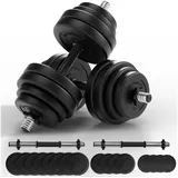 Physionics Hantel-Set Kurzhantel Set 30kg Hanteln Hantelscheiben Hantelset Krafttraining