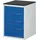 tecwerk Schubladenschrank BK 650 H820xB580xT650mm grau/blau 4 Schubl.Einfach.TECWERK