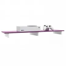 Vladon Game TV-Aufsatz 138,5 x 9,5 x 34,5 cm Weiß matt/Brombeer Hochglanz MDF/Spanplatte
