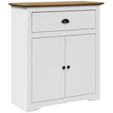 vidaXL BODO Dielenschrank 80x35x90 cm weiß und braun