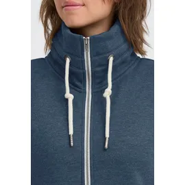 Oxmo Sweatjacke OXBitta", Damen, Gr. XS, blau (insignia blau melange), Obermaterial: 50% Baumwolle CO. 50% Polyester PES., Sweatjacken Sweatjacke