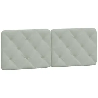 vidaXL Kopfteil-Kissen Hellgrau 140 cm Samt