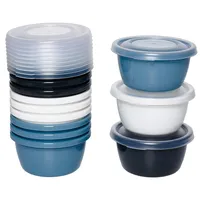 Kigima Mini-Gefrierdosen 12x0,25L rund Bunt – Vorratsdosen mit Deckel luftdicht – Frischhaltedosen mit Deckel – Aufbewahrungsbox Küche für Mealprep & Organisation – Made in EU