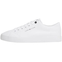 Tommy Hilfiger Herren Vulcanized Sneaker Th Hi Vulc Low Canvas Schuhe, Weiß (White), 43