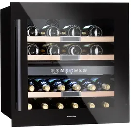 Klarstein Vinsider 36 Onyx Edition Weinkühlschrank 2 Kühlzonen 5-22°C 85l Schwarz