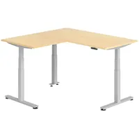 Bümö Eckschreibtisch Ahorn / Silber