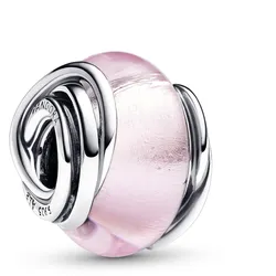 Pandora 793241C00 Charm Eingekreistes Pinkfarbenes Muranoglas