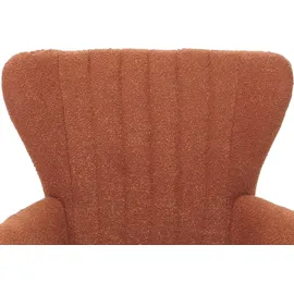 Mendler Lounge-Sessel HWC-K37 Bouclé 75 x 80 x 75 cm terrakotta mit Kissen