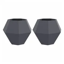 vidaXL Pflanzkübel 2 pcs 75 x 75 x 60 cm Anthrazit