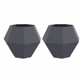 vidaXL Pflanzkübel 2 pcs 75 x 75 x 60 cm Anthrazit
