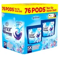 Lenor All in 1 PODS Universalwaschmittel Aprilfrisch 8006540925645 , 1 Packung = 2 x 38 Pods à 19,3 g