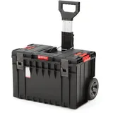PROREGAL QBRICK Werkzeugtrolley One 50 Liter Mit Deck & Teleskopgriffe Mit Klemmverschlüsse Mit 2 Gummiräder Metall Schwarz