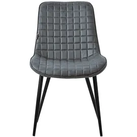 ML-Design Esszimmerstühle 6er Set Anthrazit aus Kunstleder mit Rückenlehne