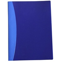EXXO by HFP 27928 Klemm-/Präsentationsmappe A4, Kunststoff Swing-Clip hält bis zu 30 Seiten, transparent blau