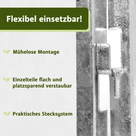 Lemodo Metall Komposter 448 L silber, stabiler Komposter für eigenen Bio-Kompost