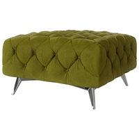 S-style möbel - Chesterfield Polsterhocker River mit Metall Füßen,