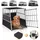 Cadoca® Cadoca Hundetransportbox L robust verschließbar aus Aluminium Autotransportbox Tiertransportbox