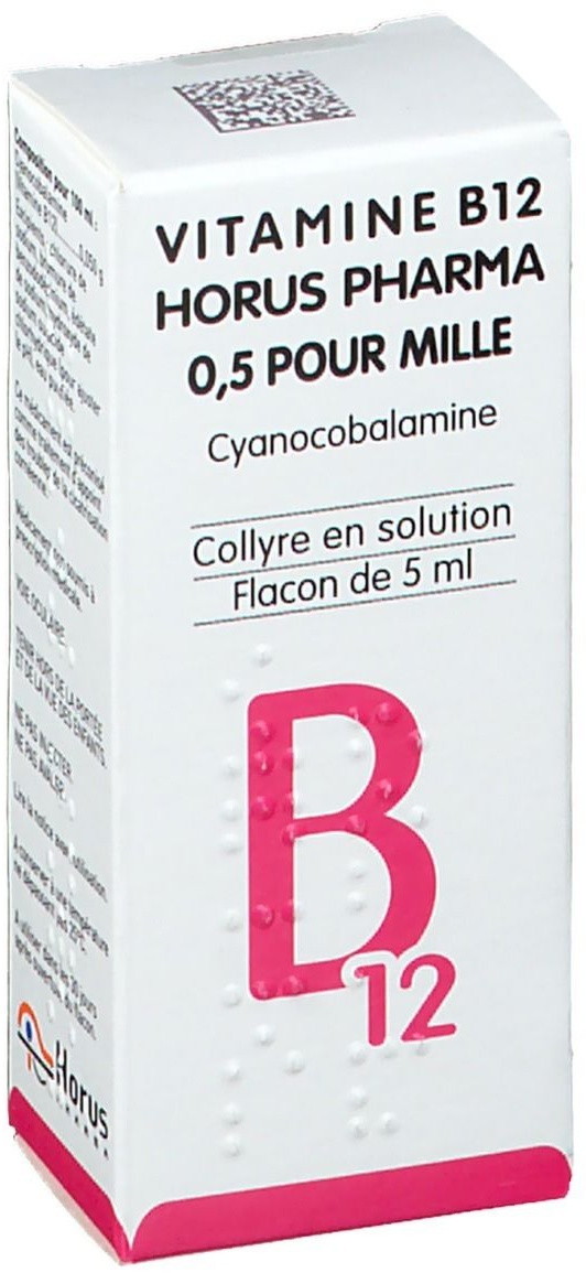Horus Pharma Vitamine B12 5 ml gouttes ophtalmiques