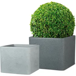 Scheurich Alea 40, Pflanzgefäß / Blumentopf / Pflanzkübel, hergestellt mit recyceltem Kunststoff, 10 Jahre Garantie