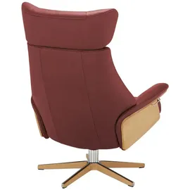 Möbel Kraft Drehsessel Air Leder 80 x 106 x 78 cm Rot mit Relax-Funktion