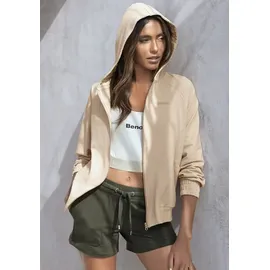 bench. loungewear Kapuzensweatjacke Damen beige Gr.48/50