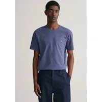 GANT Reg Shield Kurzarm-T-Shirt Dark Jeansblue Melange XL
