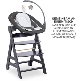 hauck Beta Plus Dark Grey 5-tlg. Newborn Set Deluxe (Treppenhochstuhl)