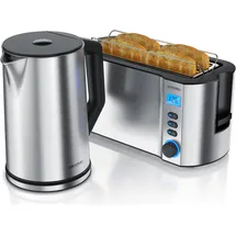 Arendo Edelstahl Wasserkocher 1,5 l Silber