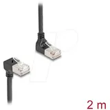 DeLock 80294 - Cat.6a S/FTP, oben / unten gewinkelt, 2 m