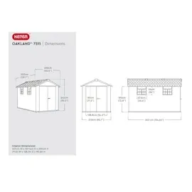 KETER Oakland 7511 2,29 x 3,5 m grau/anthrazit