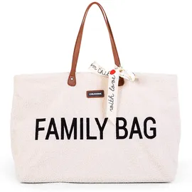 Childhome Childhome, Family Bag, Wickeltasche, Reisetasche/Wochenendtasche, Großes Fassungsvermögen, inkl. abnehmbarer Tasche, Teddy Ecru