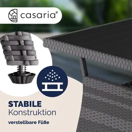 CASARIA Ecklounge Set Polyrattan grau