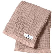 nordic coast company Babydecke Musselin Fransen 80x80cm, rosa