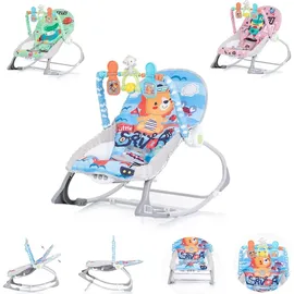 Chipolino Babywippe Baby Spa 2 in 1 elektrisch Stuhl Schaukelfunktion Spielbogen blau