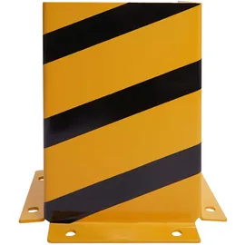Mendler Rammschutz HWC-J50, Anfahrschutz Eckschutz, mit Bolzenanker Metall U-Form 40x30x25cm gelb-schwarz