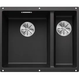 Blanco Subline 340/160-U links anthrazit + Handbetätigung + InFino