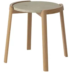 Bolia - Mix Coffee Table, Ø 46 cm, Travertin sand