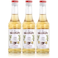 3x Monin Vanille / Vanilla Sirup, 250 ml Flasche